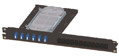 Combined Fibre and Copper Patch Panel Unloaded